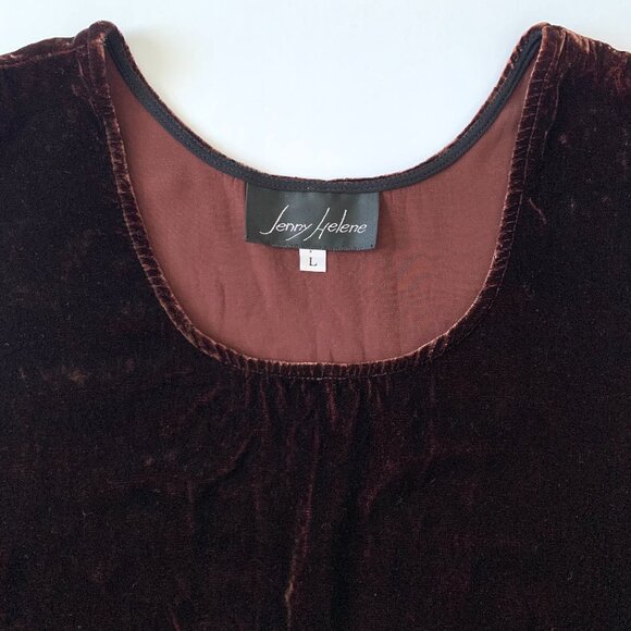 Vintage Velvet Silk Jenny Helene Brown Tank Top Fairy Witchy Sultry Mystical - Picture 5 of 10